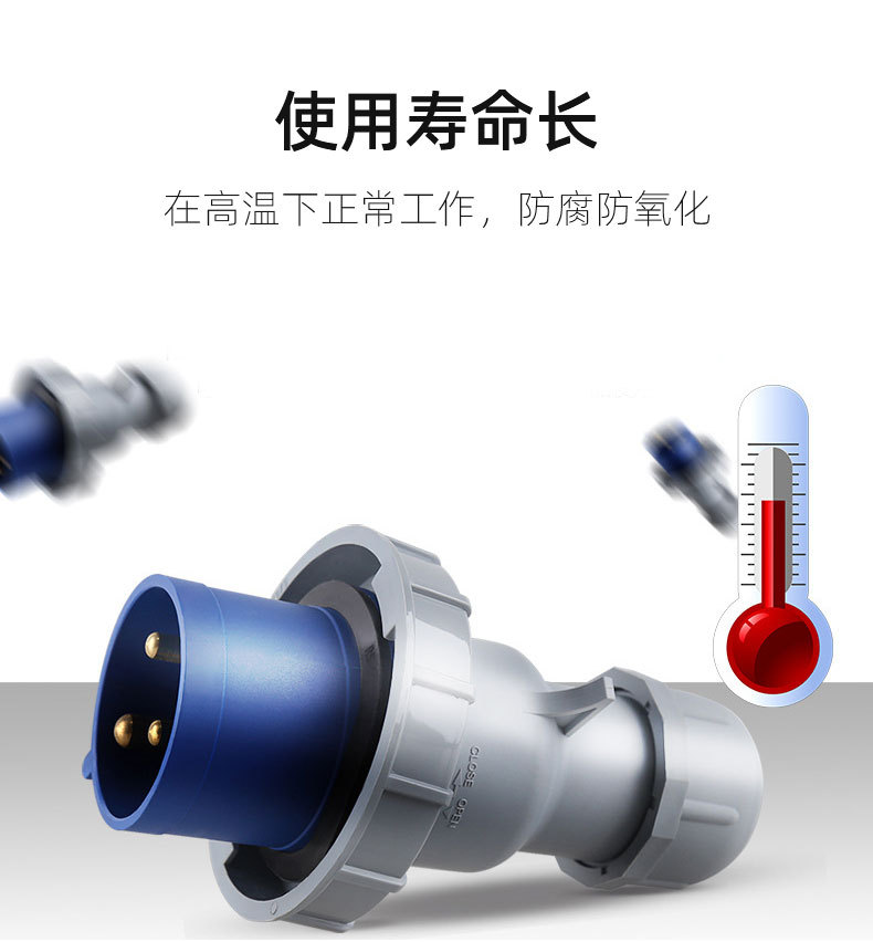 Delixi DEP2 aviation industry plug 3-core 32A 5-core IP44 industrial waterproof socket connector coupler pic 23
