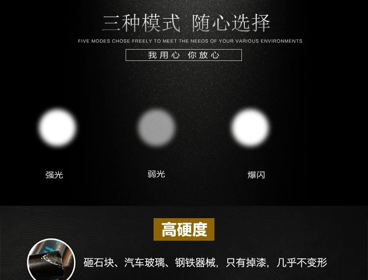 批发伸缩狼牙棒手电筒防水强光多功能战术加长安保防身棍棒式手电 pic 3