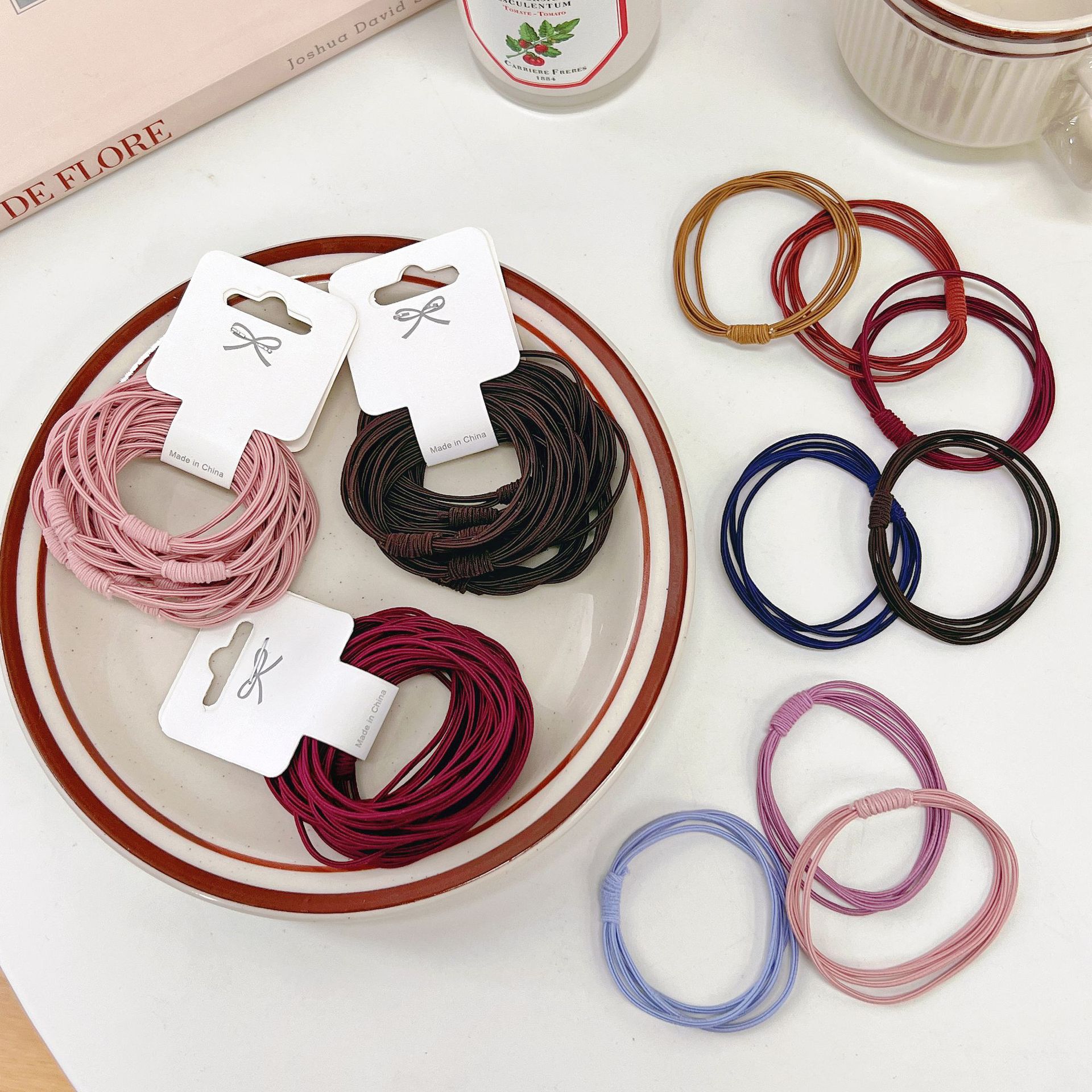 Korean version hair tie, popular online, high-elasticity adult hair tie, multi-strand hair band, basic, versatile, simple hair accessory, leather band pic 41