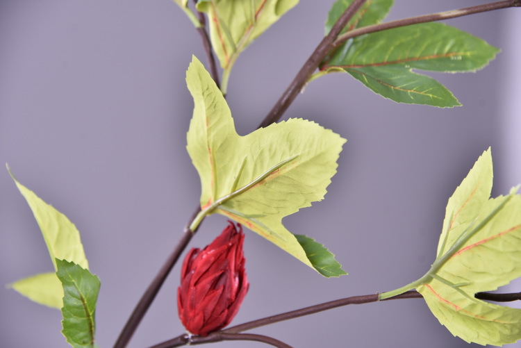 Factory direct sales of artificial hibiscus, modern and simple living room and hotel floor-standing artificial flowers wholesale, artificial roselle pic 10