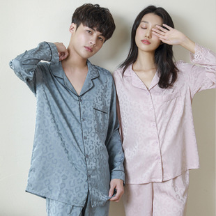 Pareja hielo pijamas de seda mujeres verano seda manga corta moda imitación de seda ropa casera outwear traje hombre al por mayor pic 13