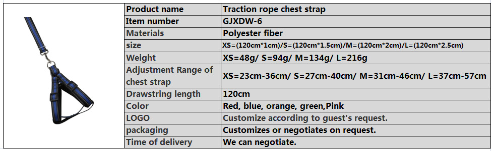 Pet dog leash, double-line reflective silk nylon leash, chest and back strap, small and medium-sized dog walking leash, dog chain, collar pic 1