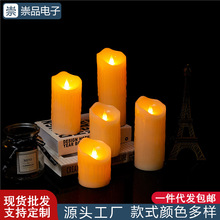 New transparent teardrop-shaped base simulation LED electronic candle, InS-style luminous creative birthday decoration night light pic 3
