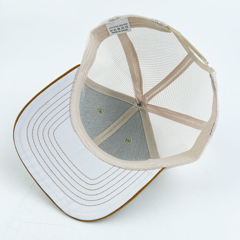 Sombrero publicitario al por mayor estampado patrón de caracteres algodón patchwork color malla sombrero bordado LOGO hombres sunshade sombrero de sol al por mayor pic 4