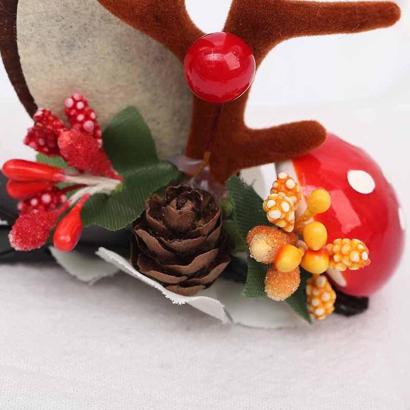 New Christmas style deer antler hairpins, simulated deer ears, berries, pinecones, elk headwear, adult and children duckbill clips pic 11