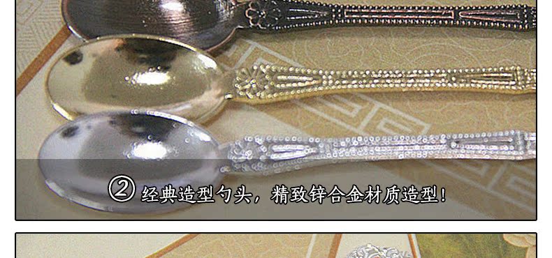 Retro flag spoon, coffee spoon, Arab-style cake spoon, halal ice cream spoon (JY48), creative tableware decoration spoon, stainless steel dessert spoon, ice cream spoon pic 12