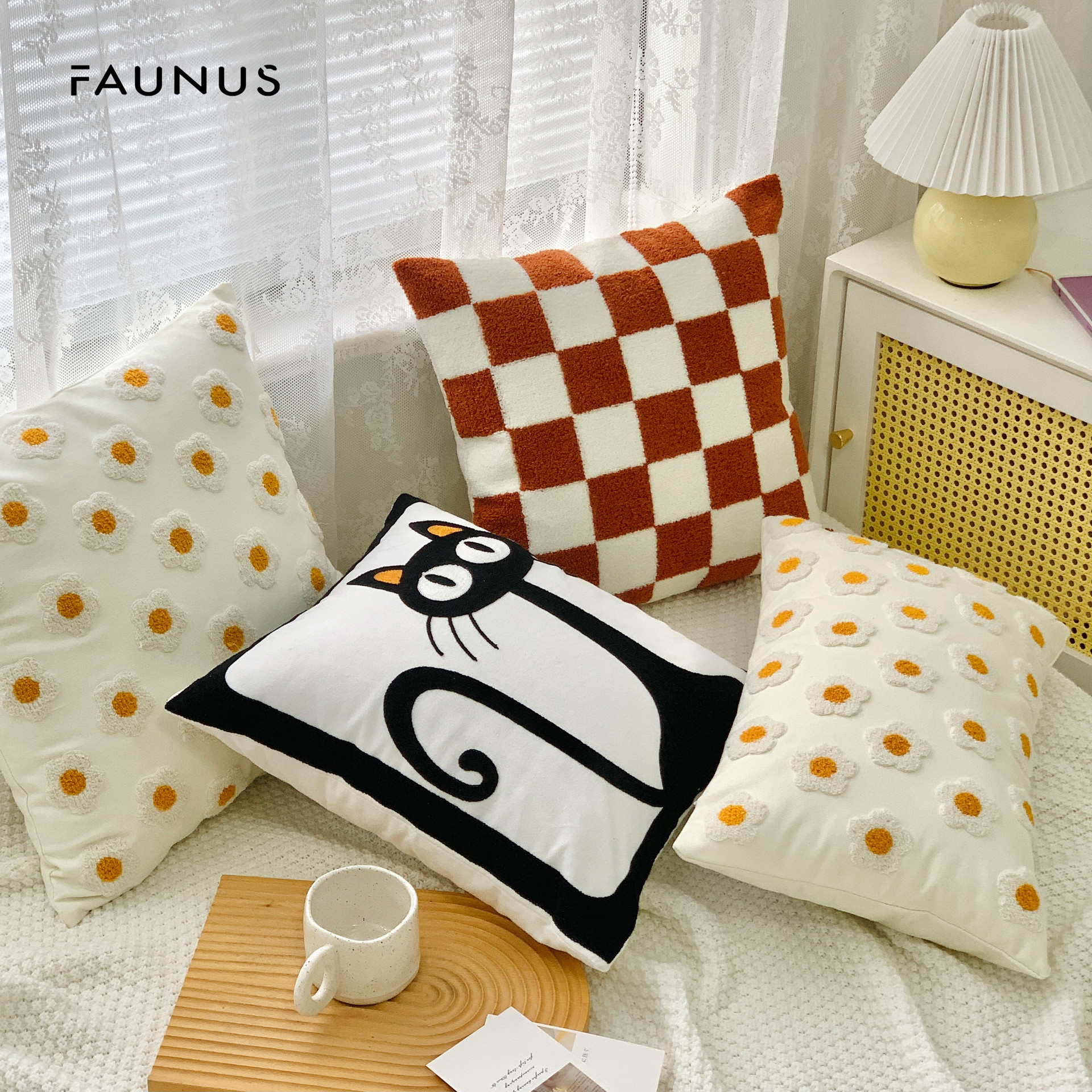 亚马逊爆款美式现代简约几何棉麻刺绣沙发抱枕绣花抱枕套
跨境详情2