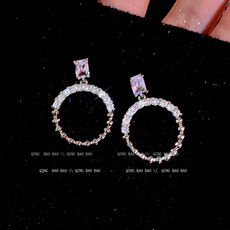 Wholesale of popular brushed frosted stud earrings for women with a light luxury and high-end InS-style, golden round stud earrings in the style of love beans pic 5
