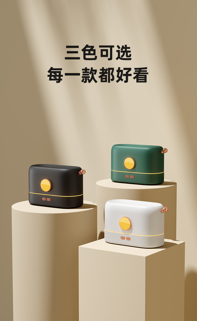 新款跨境香薰机加湿器 雾化器usb大雾量夜灯桌面仿真火焰加湿器详情8