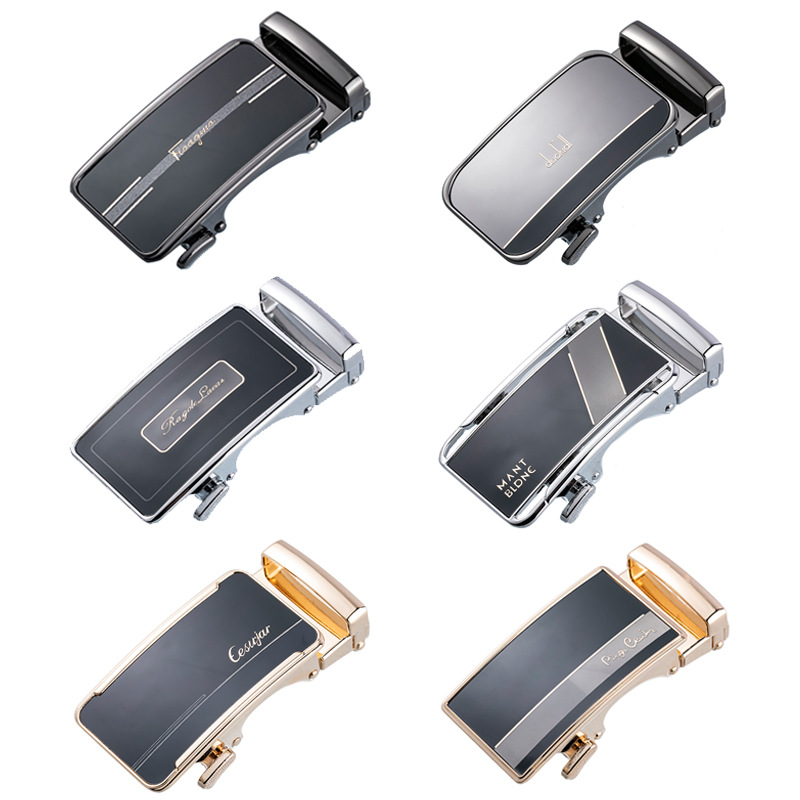 爆款男士平滑皮带扣锌合金五金胶片板扣配33mm打眼皮带批发详情15