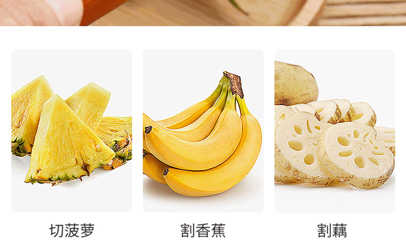 Stainless steel fruit pineapple knife, sharp wooden handle, small curved banana knife, fruit and vegetable peeler pic 10