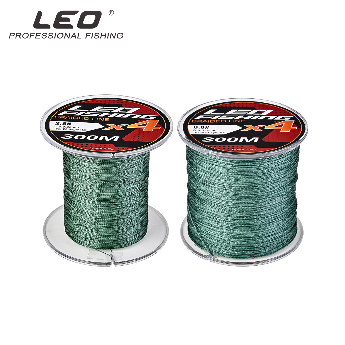 28165 LEO/ LeOU [300/500M Woven PE Fishing Line] Dark green military green rice fishing line pic 5