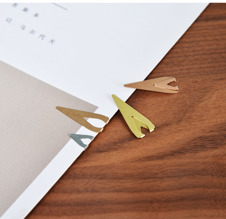 Creative bookmarks, retro hollowed-out stainless steel metal bookmarks, mini and cute teardrop pages, three-color stationery products pic 8