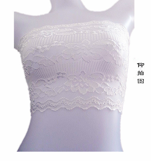 Student single-layer lace without inner lining, transparent strapless, soft, light, breathable, short, fully transparent wrap, one-line bust pic 18