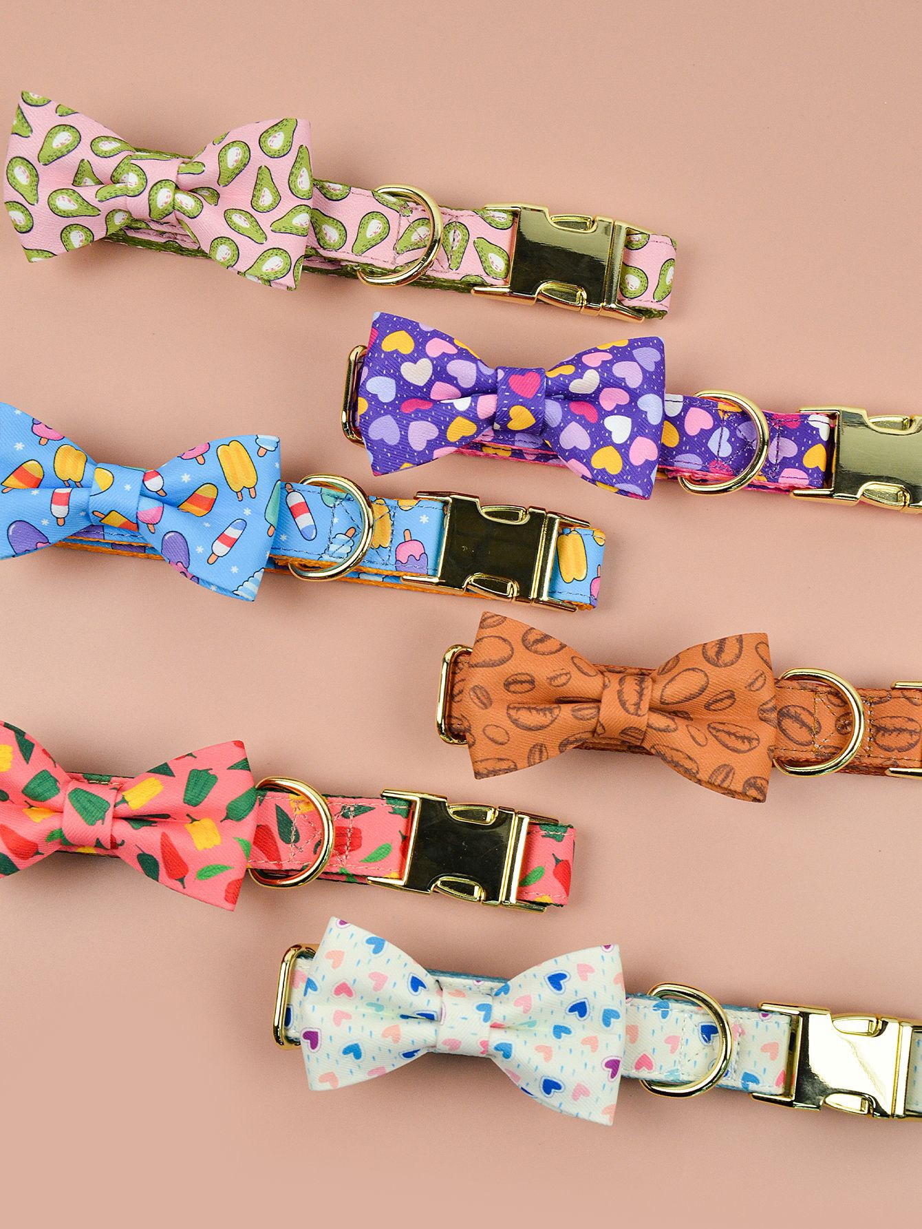 唛迪跨境新品春夏INS风重工合金配件蝴蝶结宠物猫狗项圈脖圈套装插扣金属宠物项圈详情4