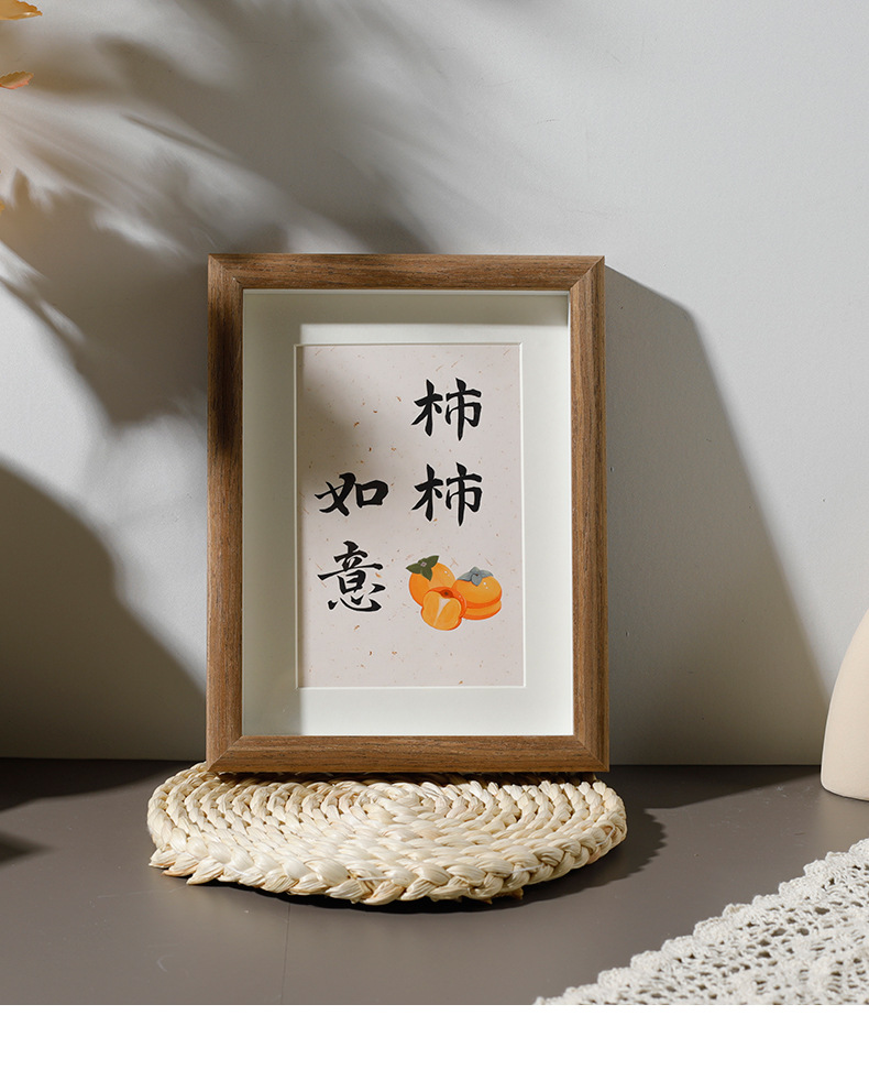 Photo frame wall-mounted display stand manufacturer wholesale wooden, wooden calligraphy and painting, 5-inch, 6-inch, 7-inch, 8-inch, 10-inch three-dimensional hollow pic 9