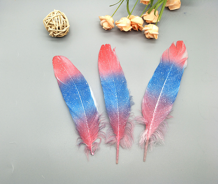 A large quill feather gift box with all-gold and all-silver feathers, paper card bookmarks and decorative quill pens pic 50
