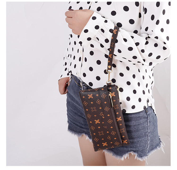 2021新款时尚印花女包手拿包手机包女士零钱包手拎包包买菜包包详情7