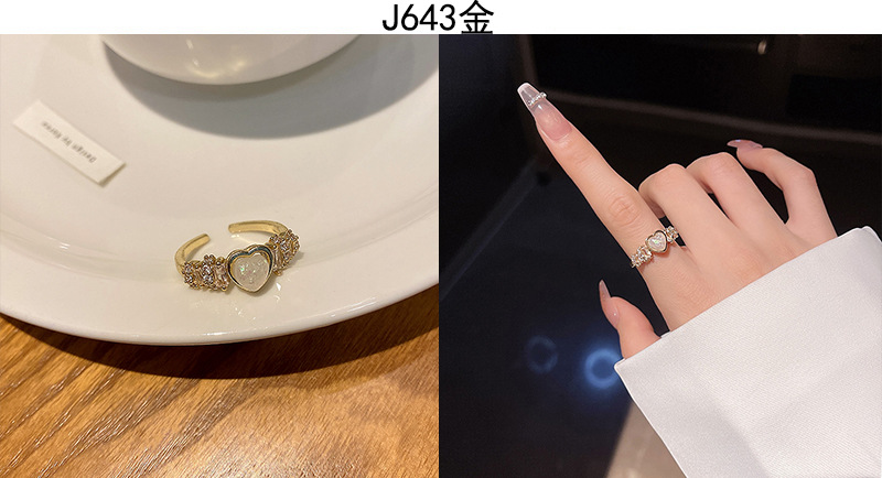 Korean high-end zircon pearl rings for women, retro, niche and light luxury open-top rings, ins style jewelry wholesale pic 28