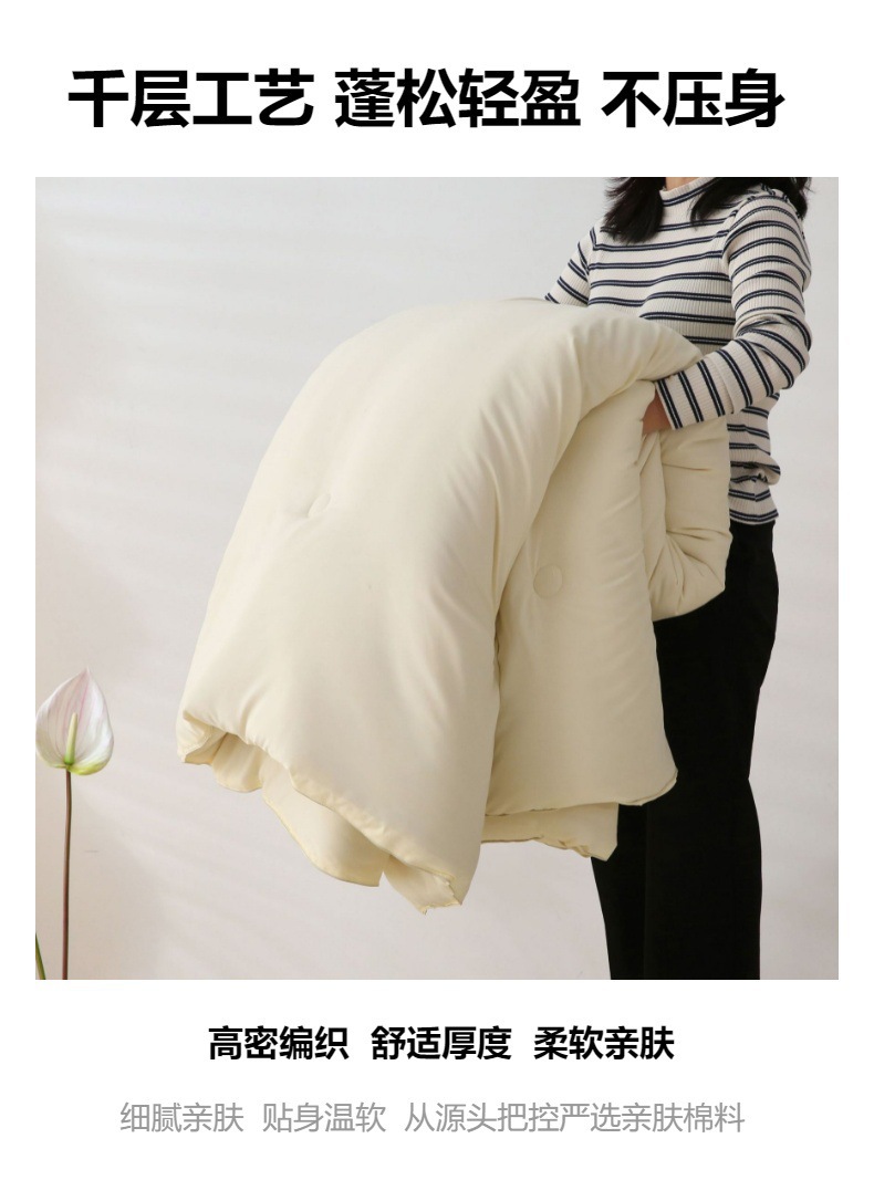 A类原棉大豆纤维被春秋被加厚冬被学生被芯四季棉被空调礼品被子详情5