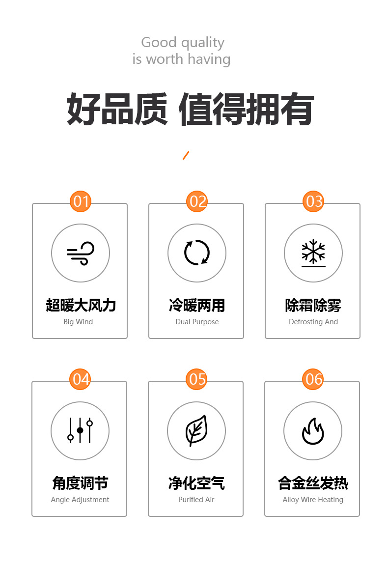 车载暖风机汽车加热取暖器冷暖两用车载暖风机车用12V24V玻璃除霜除雾器便携式车载取暖器详情3