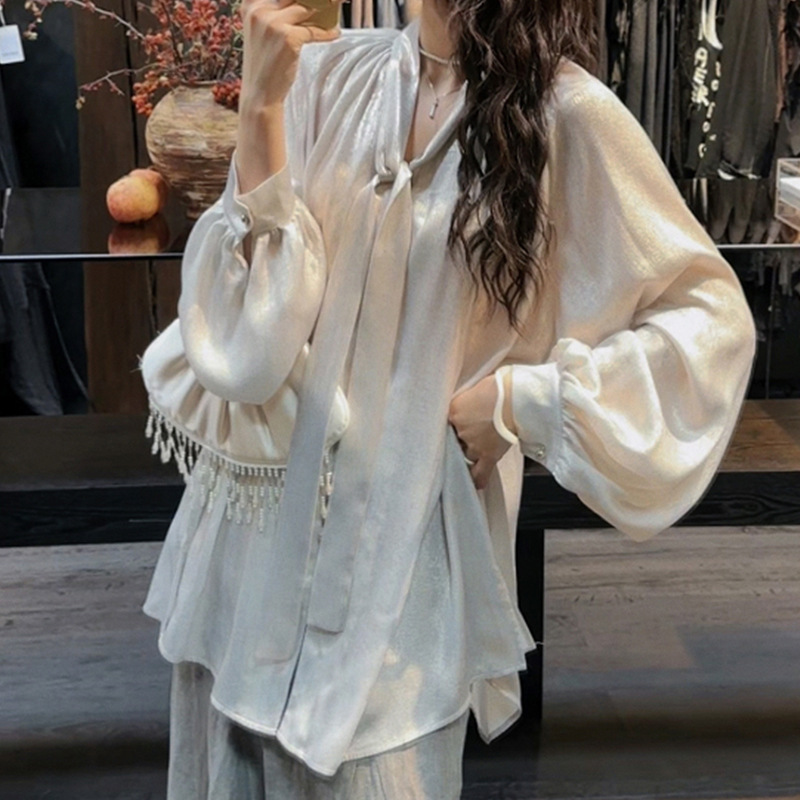 现货三吉黑 新中式国风女装春日衬衫2025早春新款上衣今年流行外详情3