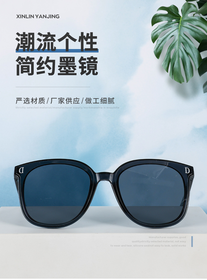 2023新款D字母墨镜男女时尚大框太阳眼镜防紫外线高级感眼镜详情1