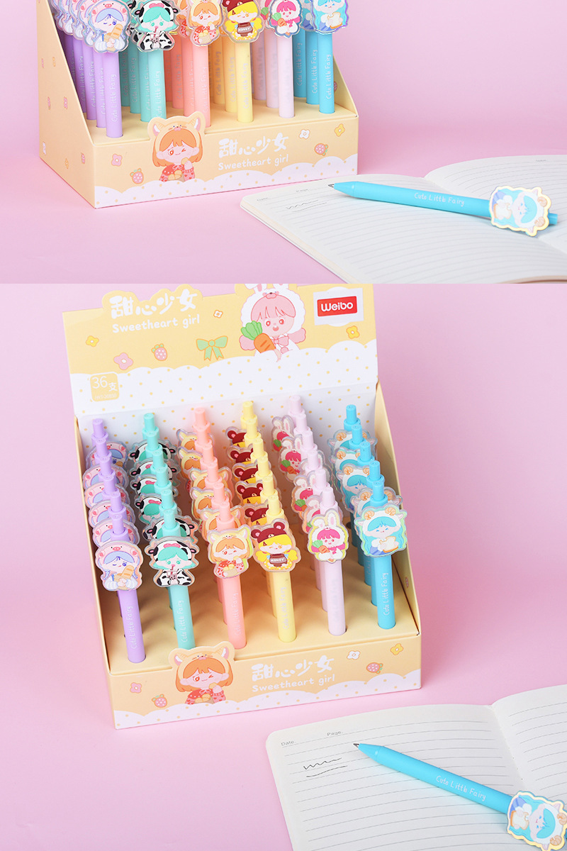 Weibo signature pen, smooth writing, office supplies cartoon cute new creative 0.5mm gel pen, wholesale online pic 6