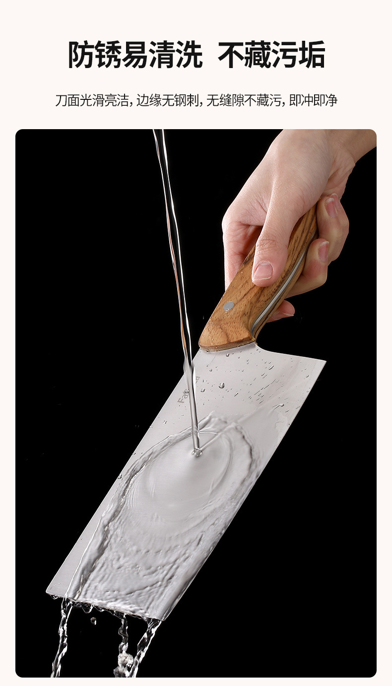 FaSoLa household stainless steel anti-rust kitchen knife, a sharp and corrosion-resistant knife for cutting meat and bones in the kitchen pic 13