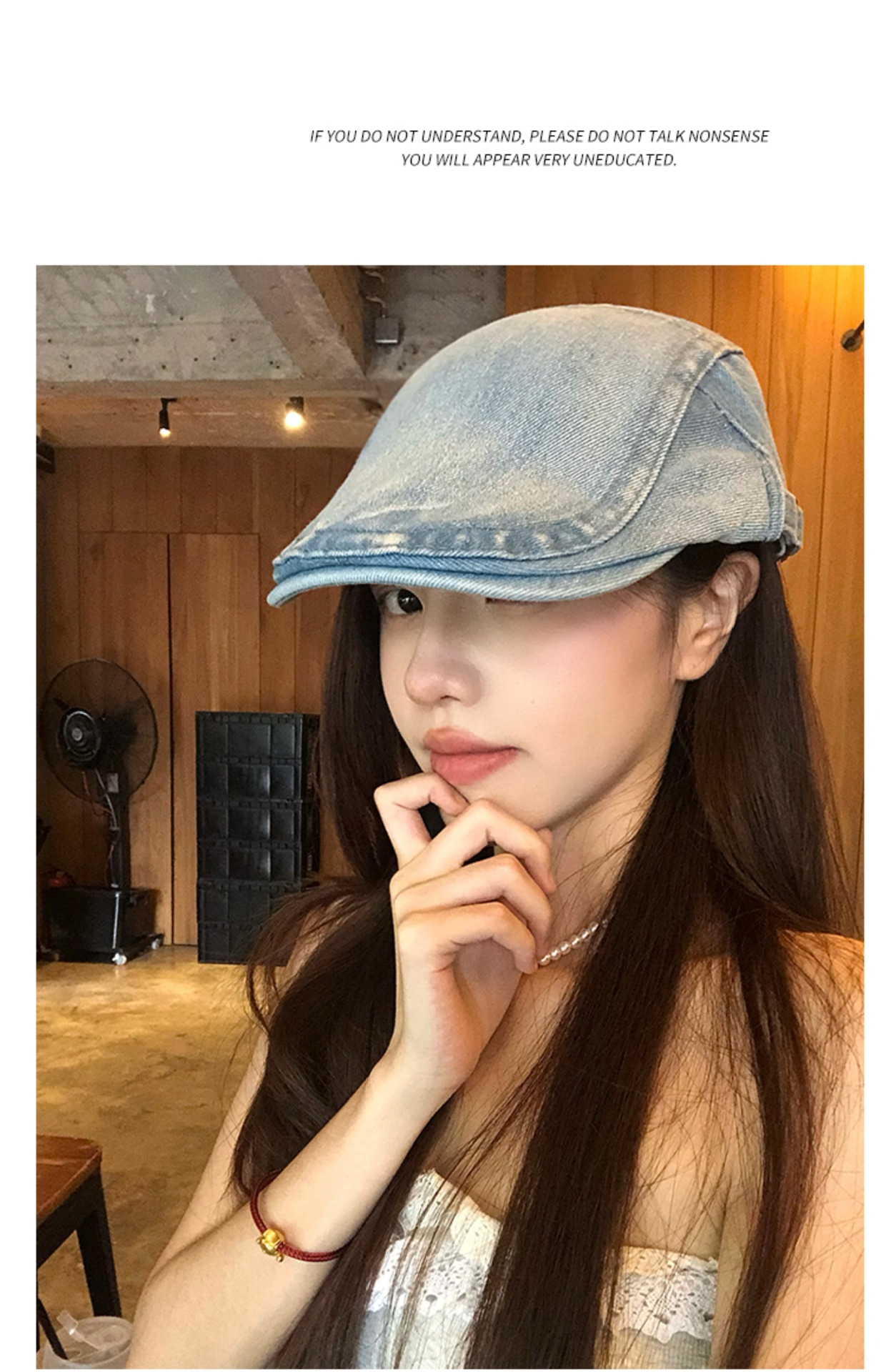 品牌【森多娜】贝雷帽 复古水洗牛仔前进帽女夏秋百搭大头围显脸小反戴鸭舌贝雷帽子详情13