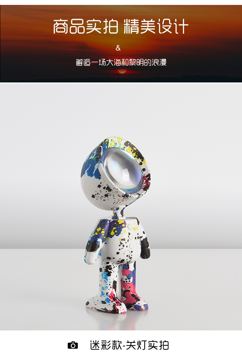 网红爆款日落夕阳灯机器人宇航员氛围灯ins彩虹落日夕阳灯小夜灯详情11