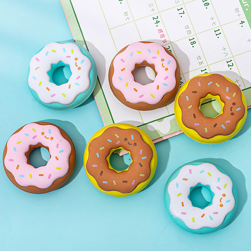 图强甜甜圈造型橡皮擦 大号创意卡通文具 玩具奖品 小学生可爱礼物 擦得干净无痕迹详情4