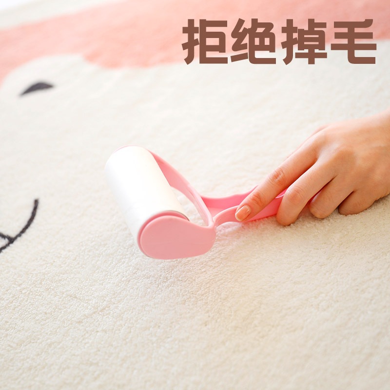 Soft bedside blanket for cute pets in home bedroom, cute bay window mat for young girls, oval thickened pet carpet pic 15