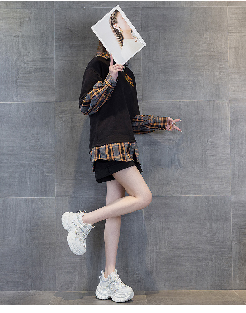 厚底网红时尚老爹鞋女2025新款休闲百搭内增高轻便小个子运动潮鞋详情44