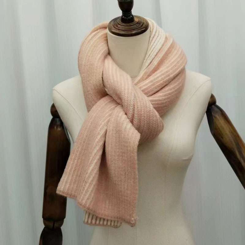 围巾女冬季韩版百搭学生日系纯色针织加厚ins潮流行详情6
