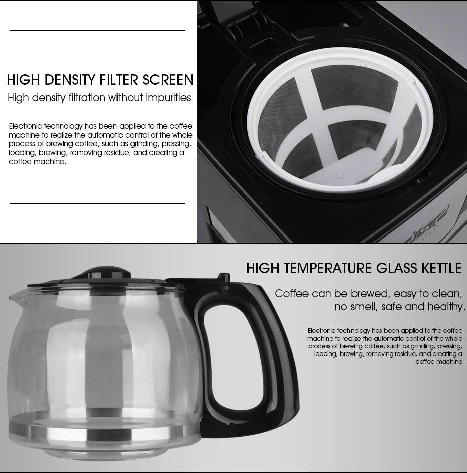 Cross-border 1.5L large-capacity fully automatic electric American-style drip coffee machine for home and office use pic 6
