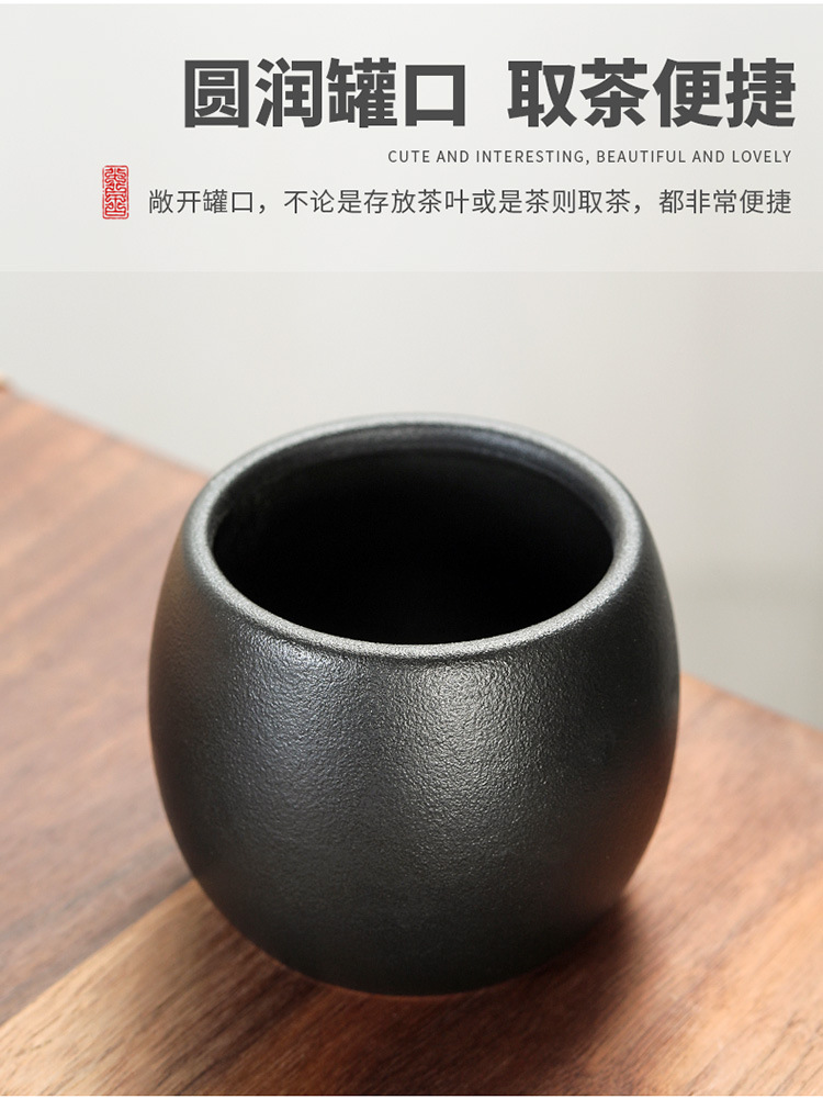 Dog pet can decoration, tea storage can, porcelain sealed can, puppy can, portable small size, travel flower tea can logo pic 12