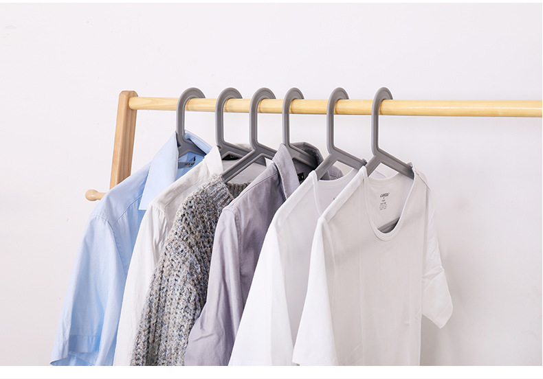 T-traceless clothes hanger, plastic drying hanger, household wardrobe, multi-functional hanging strap, white clothes hanger, dry and wet dual-purpose pic 6