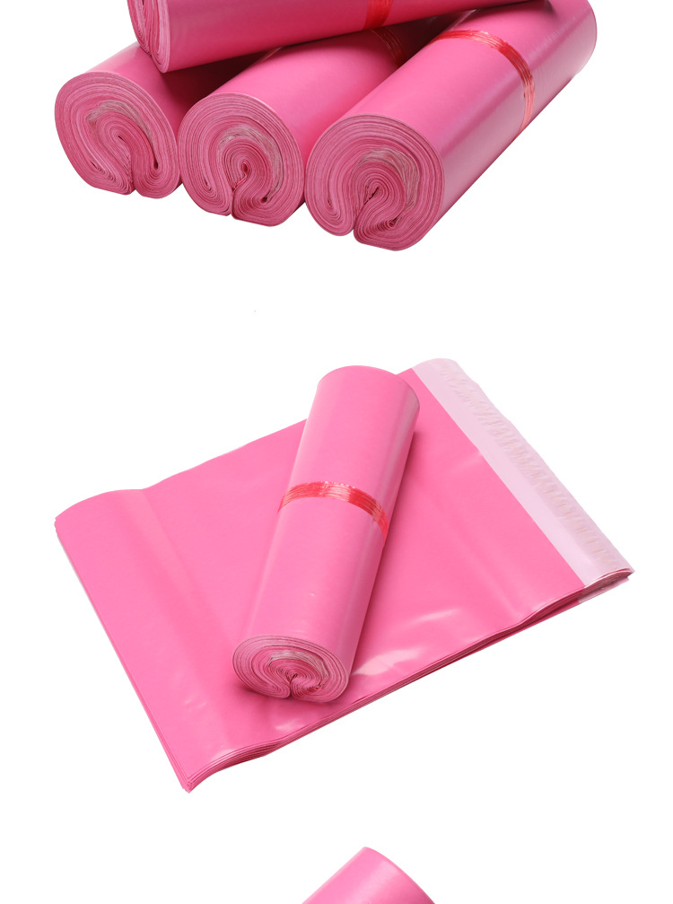 Wholesale pink express delivery bags, thickened and waterproof express delivery bags, 壊 bags, clothing packaging bags, packing bags, logistics bags pic 9