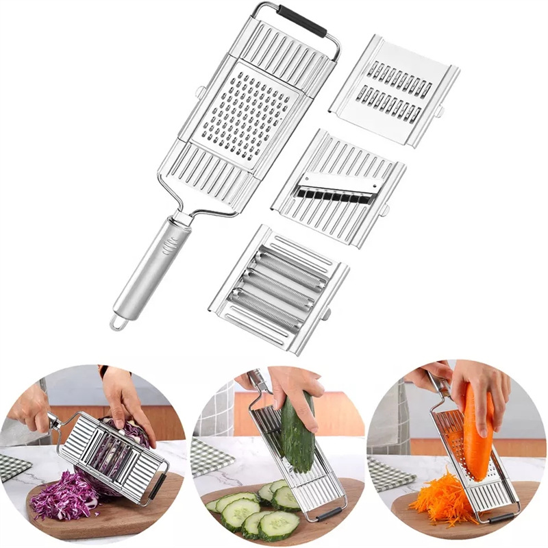 The new multi-functional vegetable cutter, three-in-one grater, grater, slicer and stainless steel grater are selling well across borders pic 10