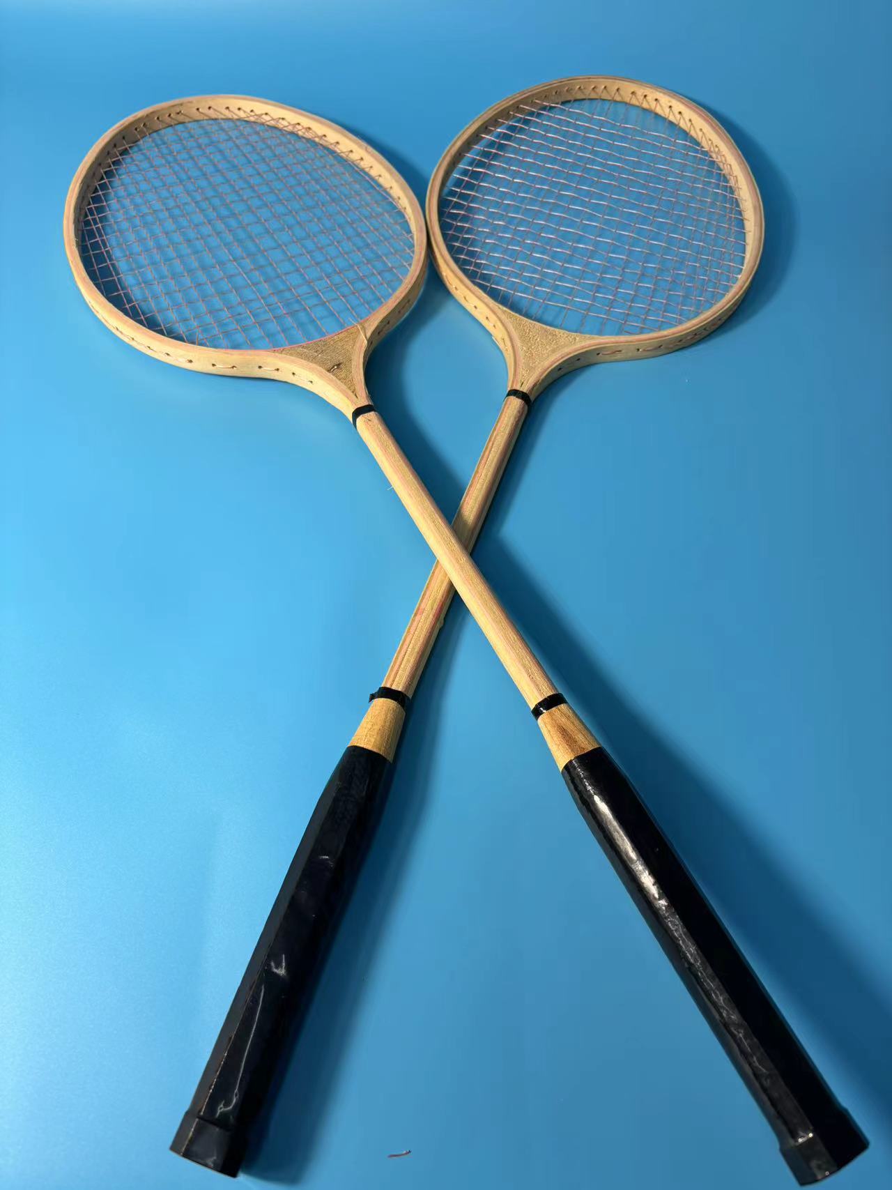 跨境外贸木头羽毛球拍木质纤维丝网线体育用品批发厂家直销详情6