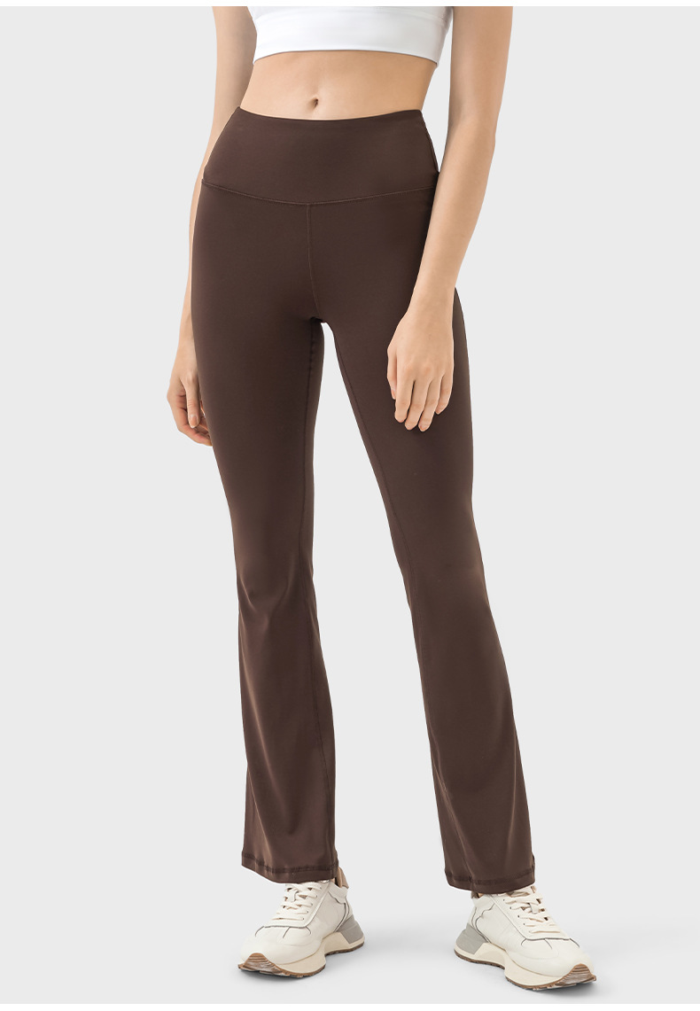 New versatile flared pants for outerwear, fashionable, slimming, elastic high-waisted, hip-lifting, nude yoga pants for women DL204 pic 20