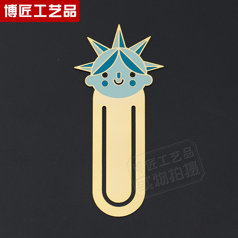 Custom-made brass corroded book sign metal card bookmark set, school graduation souvenir bookmark baked paint pic 6
