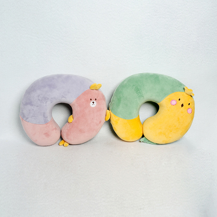 Foam particle baby neck guard U-shaped pillow, animal foam particle neck pillow, travel cushion pic 3