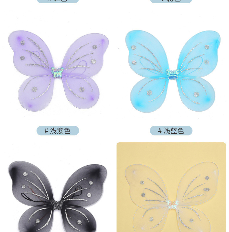 新款儿童演出服装女表演装扮道具 天使蝴蝶翅膀精灵翅膀厂家批发详情9