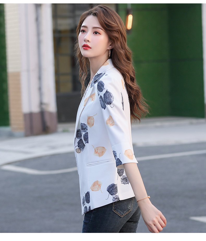 A short printed mini suit jacket for women, 2020 spring new style, a stylish, form-fitting and versatile casual suit jacket for ladies pic 47