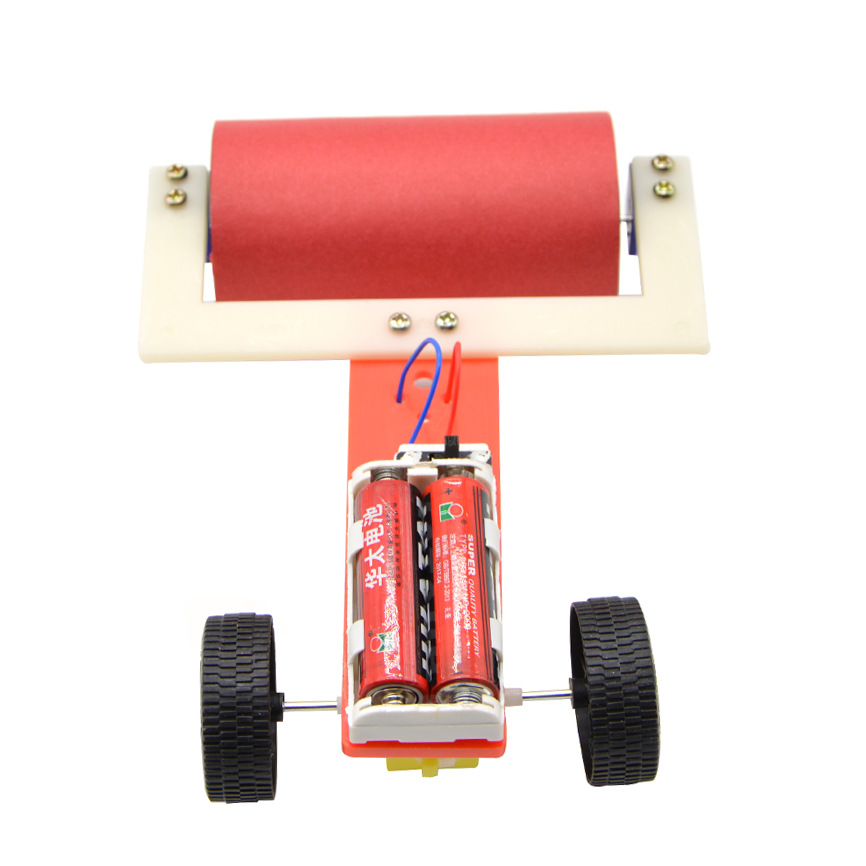J0601 Road roller engineering vehicle model, small technological invention, simple robot by Teacher Xing pic 10