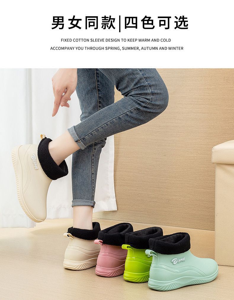 一件代发2024春秋雨鞋水鞋低帮防水雨靴情侣防滑男女士钓鱼胶鞋详情4