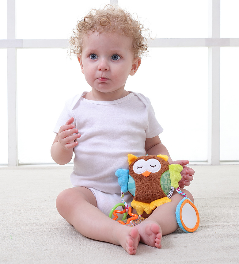 JJOVCE Baby Intelligence Soothing Doll, multi-functional animal bed bell, bed hanger, stroller hanger, baby cloth toy doll pic 17