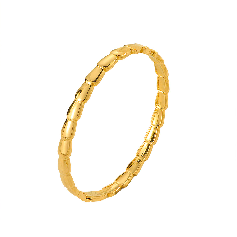 New trendy snake joint bracelet for women, simple and elegant plain ring, personalized titanium steel bracelet factory wholesale pic 10